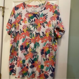 Woman Within Floral Short Sleeve Top - Multicolor. (77)
